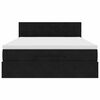 vidaXL Cadre de lit ottoman avec matelas noir 140x190 cm velours
