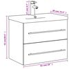 vidaXL Armoire lavabo de salle de bain bassin int&eacute;gr&eacute; blanc brillant
