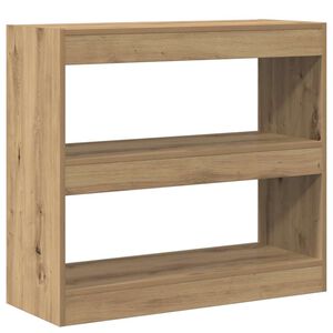 vidaXL Biblioth&egrave;que/S&eacute;parateur de pi&egrave;ce ch&ecirc;ne artisanal 80x30x72 cm