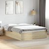 vidaXL Cadre de lit sans matelas ch&ecirc;ne sonoma 135x190 cm