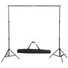 vidaXL Syst&egrave;me de support de toile de fond 300 x 300 cm Noir