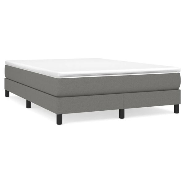 vidaXL Cadre de lit gris fonc&eacute; 140x200 cm tissu