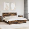 vidaXL Cadre de lit Ch&ecirc;ne fum&eacute; 180 x 200 cm Bois Ing&eacute;nierie