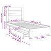 vidaXL Lit de Rangement Gris Sonoma 90 x 200 cm Bois d'ing&eacute;nierie