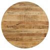 vidaXL Table &agrave; manger Bois de manguier brut massif et acier 120x77 cm