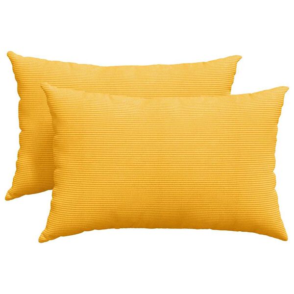 vidaXL Coussins de canapé 2 pcs Jaune clair 60 x 40 cm