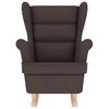 vidaXL Chaise &agrave; bascule marron fonc&eacute; 74x90x102 cm tissu
