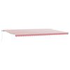 vidaXL Auvent r&eacute;tractable Rouge et Blanc 600 &times; 300 cm