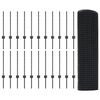 vidaXL Cl&ocirc;ture avec poteau Gris 0,6 x 50 m Acier et PVC