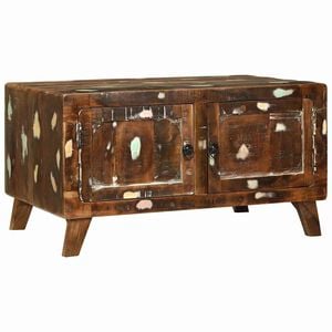 vidaXL Table basse Multicolore 80 x 54 x 45 cm Bois Recycl&eacute; Solide