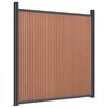 vidaXL Panneau de cl&ocirc;ture marron 1391x186 cm WPC