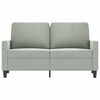 vidaXL Canap&eacute; &agrave; 2 places Gris clair 120 cm Velours