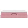 vidaXL Lit avec rangement et matelas Rose 120 x 200 cm Velours