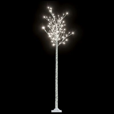 vidaXL Sapin de Noël 200 LED blanc froid Saule 2,2 m Int/Ext
