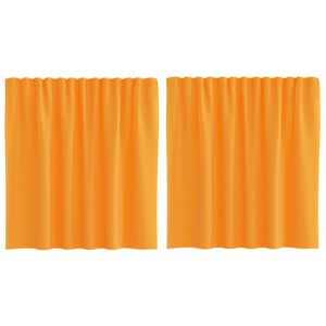 vidaXL Rideaux en voile &agrave; &oelig;illets 2 pcs orange