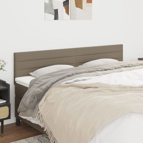 vidaXL T&ecirc;tes de lit Taupe 180x5x78/88 cm Tissu