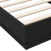 vidaXL Cadre de lit sans matelas avec lumières LED noir 100x200 cm