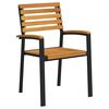 vidaXL Ensemble de salle &agrave; manger pour jardin 5 pcs Noir