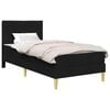 vidaXL Cadre de lit Noir 90 x 190 cm Polyester