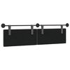 vidaXL T&ecirc;te de lit suspendue Montage mural Gris fonc&eacute; 190 x 55 x 5 cm