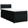 vidaXL Sommier &agrave; lattes de lit avec matelas noir 90x190 cm simple tissu