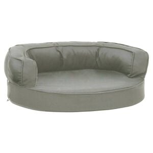 vidaXL Matelas de lit ergonomique de chien 60x42 cm Aspect de lin Gris