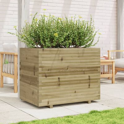 vidaXL Jardinière 90x60x72,5 cm bois de pin imprégné