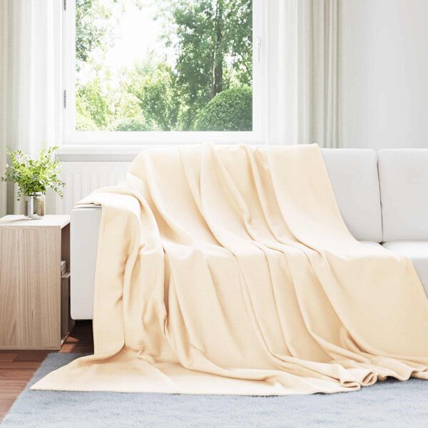 vidaXL Jet&eacute; Cr&egrave;me 240 x 220 cm Toison