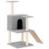 vidaXL Arbre &agrave; chat avec griffoirs en sisal Gris clair 109 cm
