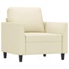 vidaXL Fauteuil Cr&egrave;me 60 cm Similicuir
