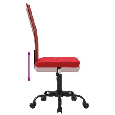 vidaXL Chaise de bureau réglable en hauteur bordeaux tissu en maille