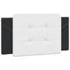 vidaXL Coussin de t&ecirc;te de lit Zadar noir et blanc 100 cm similicuir