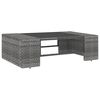 vidaXL Salon de jardin 8 pcs avec coussins Gris R&eacute;sine tress&eacute;e