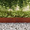 vidaXL Bordure de Pelouse Rouill&eacute; 450 x 0,05 x 15 cm