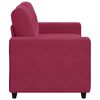 vidaXL | Canapé deux places | avec coussin Rouge bordeaux Velours