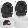 vidaXL Si&egrave;ge de toilette Anthracite 47 x 37 x 4 cm Duroplast