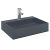 vidaXL Vasque 50x38x11 cm fonte minérale/marbre anthracite