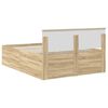 vidaXL Cadre de lit Ch&ecirc;ne Sonoma 150 x 200 cm Bois d'ing&eacute;nierie