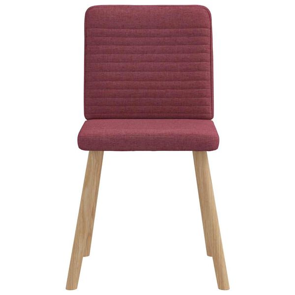 vidaXL Chaises &agrave; manger lot de 6 rouge bordeaux tissu