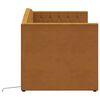 vidaXL Lit avec matelas et USB Marron Velours 90x200 cm