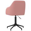 vidaXL Chaise pivotante de salle &agrave; manger Rose Velours