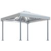 vidaXL Tonnelle avec guirlande lumineuse LED 300x300cm Cr&egrave;me Aluminium