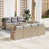 vidaXL Ensemble de canap&eacute; de jardin 8 pcs beige et gris clair