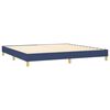 vidaXL Sommier &agrave; lattes de lit et matelas et LED Bleu 200x200 cm Tissu