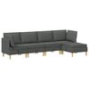 vidaXL Canap&eacute; modulaire avec rangement 5 pc Gris fonc&eacute; Tissu