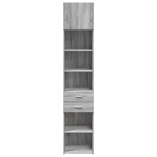 vidaXL Armoire de rangement mince sonoma gris 45x42,5x225 cm