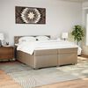 vidaXL Sommier &agrave; lattes de lit avec matelas Cappuccino 200x200 cm