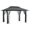 vidaXL Belv&eacute;d&egrave;re avec parois lat&eacute;rales anthracite 400x300x270 cm acier