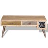 vidaXL Table basse avec tiroirs Bois de manguier massif 105x55x41 cm