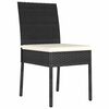 vidaXL Ensemble de salle &agrave; manger pour jardin 5 pcs Noir